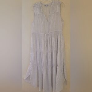 James Perse Standard Ivory Paisley Print Maxi Dress Womens Large Sleeveless